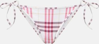 Burberry Braga de bikini con Burberry Check