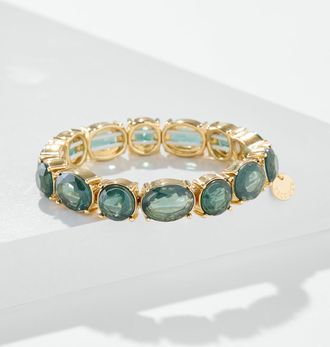Talbots Seraphine Crystal Stretch Bracelet - Titan/Gold - 001 Talbots