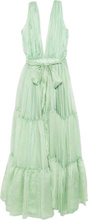 Miau by Clara Rotescu Abito lungo a righe - Verde