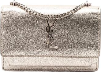 Saint Laurent Pre-owned The Sunset Shoulder Bag - Dames - Vintage Schoudertas - Geel - ONE Size - Leer - Vintage