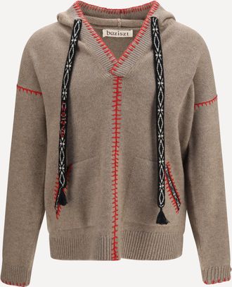 Baziszt Kafti embroidered cashmere Sweater Male XL