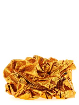 Dries Van Noten Orange Cowhide Clutch Womens Bag