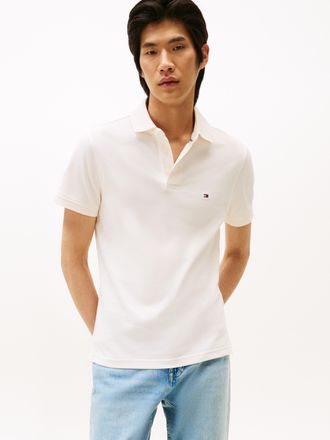 Tommy Hilfiger 1985 SLIM POLO mit Piqu&eacute;-Struktur und Stickerei meliert, casual, slim fit, Baumwollmix, Polokragen