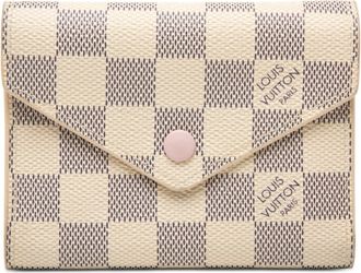 Louis Vuitton Rose Ballerine White Pvc Leather Wallet (Tri-Fold) (Pre-Owned)
