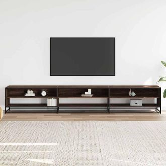 Berkfield Home TV Cabinet Brown Oak 270x40x46 cm Engineered Wood | Size: 270 x 40 x 46 cm