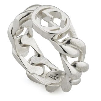 Gucci Interlocking G Ring - Dames - Accessoires - Grijs - Maat: 55 MM