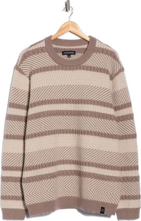 Lucky Brand Mixed Stripe Crewneck Sweater in Stripe Beige at Nordstrom Rack, Size Xx-Large