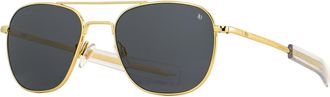 American Optical Original Pilot 57mm Aviator Nylon Polarized in Gold - Gyn-P at Nordstrom