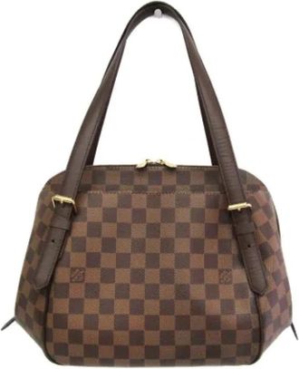 Louis Vuitton Tweedehands Canvas Louis Vuitton tassen - Dames - Vintage Schoudertas - Bruin - ONE Size - Vintage