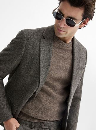 Selected Mens Denim-blue Donegal jacket Slim fit