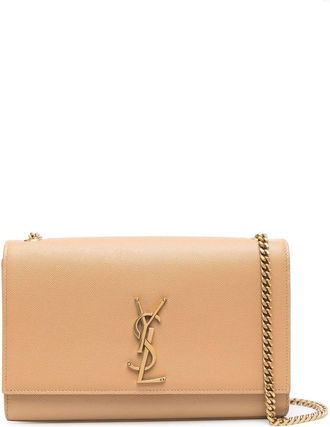 Saint Laurent Kate leather shoulder bag - women - Calf Leather - One Size - Yellow