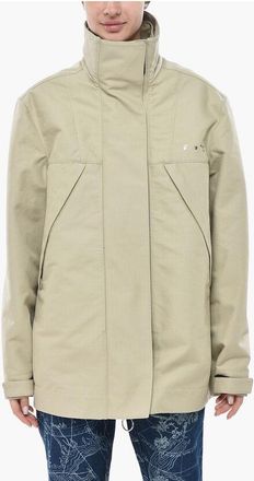 Off-white Cotton-Twill Track Jacket With Velcro Closure size 40