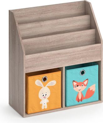 Vicco Estanter&iacute;a Infantil Luigi, Sonoma, 72 X 79 Cm Con 2 Cajas Plegables Opt.1 Vicco