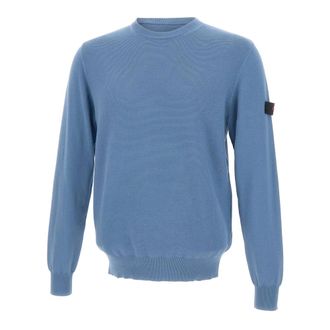 Peuterey Round-neck Knitwear, male, Blue, Size: 2XL Ganna Crew-Neck Sweater