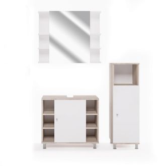 Vicco Conjunto De Muebles De Ba&ntilde;o Fynn, Sonoma, 3 Piezas