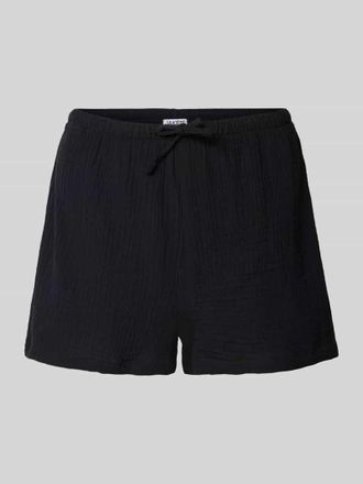 Jake*s Casual Straight Fit Pyjama-Shorts mit Strukturmuster in Black, Gr&ouml;&szlig;e 34