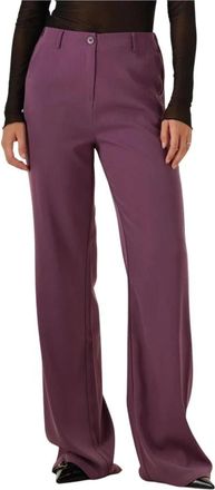 Ydence Pants Solange Tall - Dames - Wijde Broeken - Paars - S - Polyester - Broeken