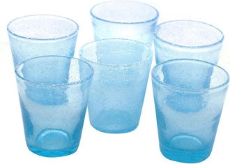 Kaleidos Milano Set of 6 surf glasses light blue 300 cc