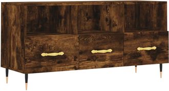 vidaXL Vidaxl - Mueble De Tv Madera De Ingenier&iacute;a Roble Ahumado 102x36x50 Cm