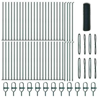 Berkfield Home Hexagon Fence Green 0, 4x100 m Steel