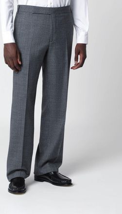 Lardini Pantaloni sartoriali wide leg in lana Principe di Galles