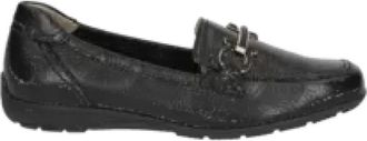 Caprice Slip-On Loafer - Dames - Loafers - Zwart - 37 EU - Leer - Schoenen