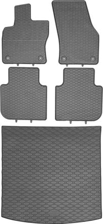 OEM Juego De Alfombrillas De Goma Para Coche Y Maletero Para Volkswagen Tiguan Allspace Suv (desde Noviembre De 2017 Hasta 2024)