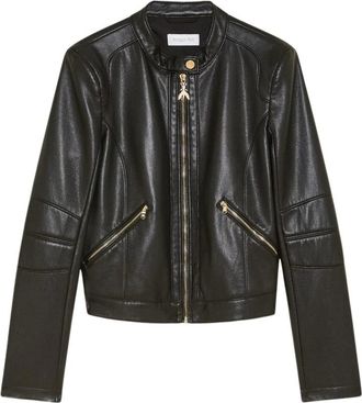 Patrizia Pepe Biker Jacket - Dames - Jassen - Zwart - Maat: XS Poliester