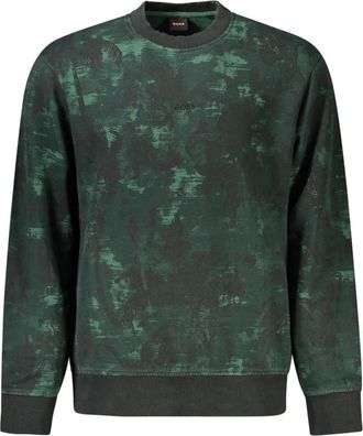 HUGO BOSS Hombre, Sudaderas, Verde, Talla: S