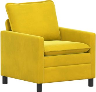vidaXL Sof&aacute; Amarillo 76 X 81 X 87,5 Cm Terciopelo Vidaxl