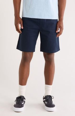 Rvca Americana Elastic Waist Stretch Cotton Carpenter Shorts in Navy Marine at Nordstrom, Size Xx-Large