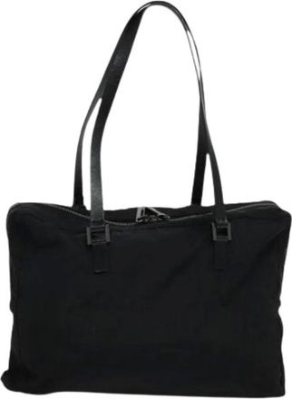 Fendi Pre-owned Shoulder Bags, female, Black, Size: ONE SIZE Pre-owned Vintage Zucca Canvas Tote Bag