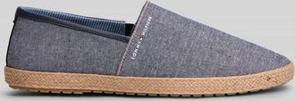 Tommy Hilfiger Espadrilles aus reiner Baumwolle mit Label-Schriftzug in Dunkelblau, Gr&ouml;&szlig;e 41