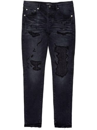 Purple Jeans skinny con applicazione - Nero