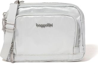 Baggallini Trifecta RFID Wallet Crossbody Bag in Silver Metallic at Nordstrom