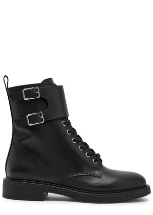 Gianvito Rossi Ripley Leather Ankle Boots - Black - 40 (IT40 / UK7)