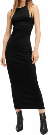 AllSaints Katarina Boat Neck Maxi Dress In Black