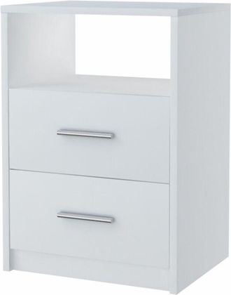 OEM Mesita De Noche 2so Blanca 40cm Cajones C&oacute;moda Estante
