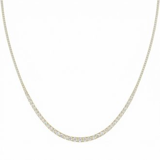 Pompeii3 10Ct Graduated Diamond Tennis Necklace Lab Grown 14k Gold 18