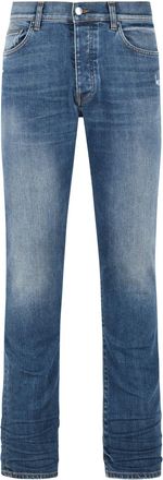 Amiri Stack Blue Cotton Jeans