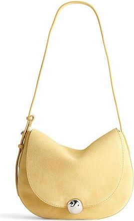 Madewell The Dakota Saddle Bag Womens Handbags Iced Lemon, Leather