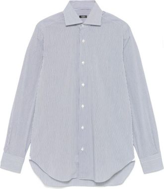 Barba Casual Katoenen Overhemd - Heren - Casual Overhemden - Blauw - L - Katoen - Overhemden