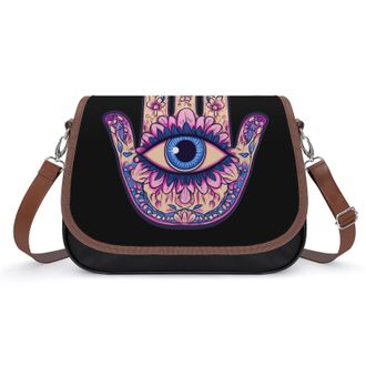 Generic Floral Hamsa Hand Evil Eye Crossbody Bags for Women Shoulder Messenger Bag Purse Handbags