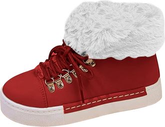 Generic Ladies Leather Boots Winter Ankle Boots for Women Hiking Boot Warm Shoes Outdoor Ski Boots Thickening Ladies Ankle Boots Wide fit Boots Womens Size 8 