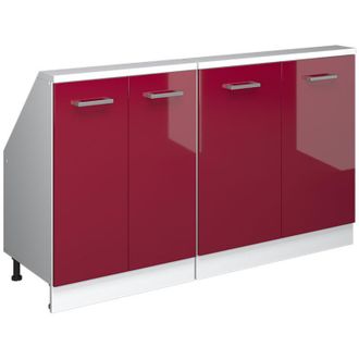Vicco Armadio per tetti inclinati Rion, Bianco/bordeaux lucido, Set di 2, Vicco