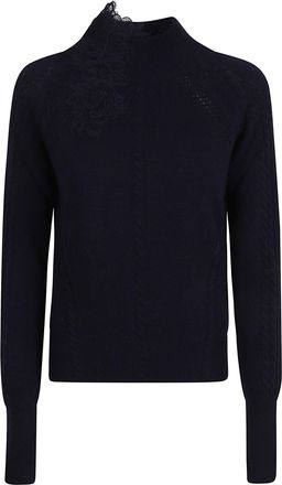 Ermanno Scervino Long Sleeve High Neck Sweater