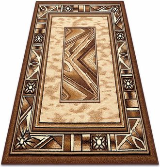 RugsX Rugsx - Alfombra Bcf Morad Opal Marco, Cl&aacute;sico - Beige Beige 160x220 Cm