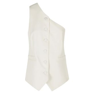 Federica Tosi Gilet Monospalla - - Jackets - Donna - Beige - M