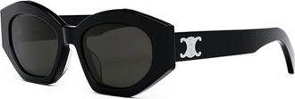 Celine Authentieke Triomphe Bril - Premium Kwaliteit! - Dames - Zonnebrillen - Zwart - 55 MM - Accessoires