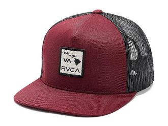 Rvca Islands Patch Trucker Mens Caps Red Earth, Cotton/Polyester